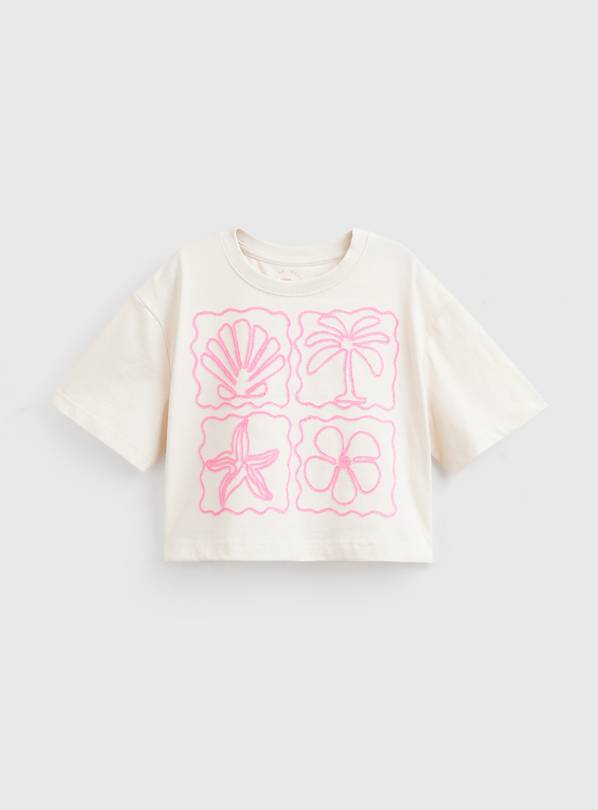 Cream Sea Graphic Boxy Fit T-Shirt 3-4 years