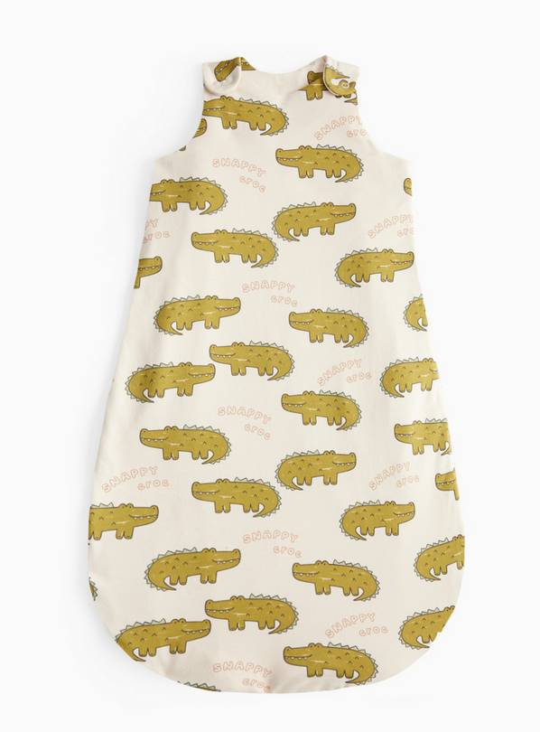Beige Crocodile Print 1.0 Tog Sleeping Bag 6-12 months