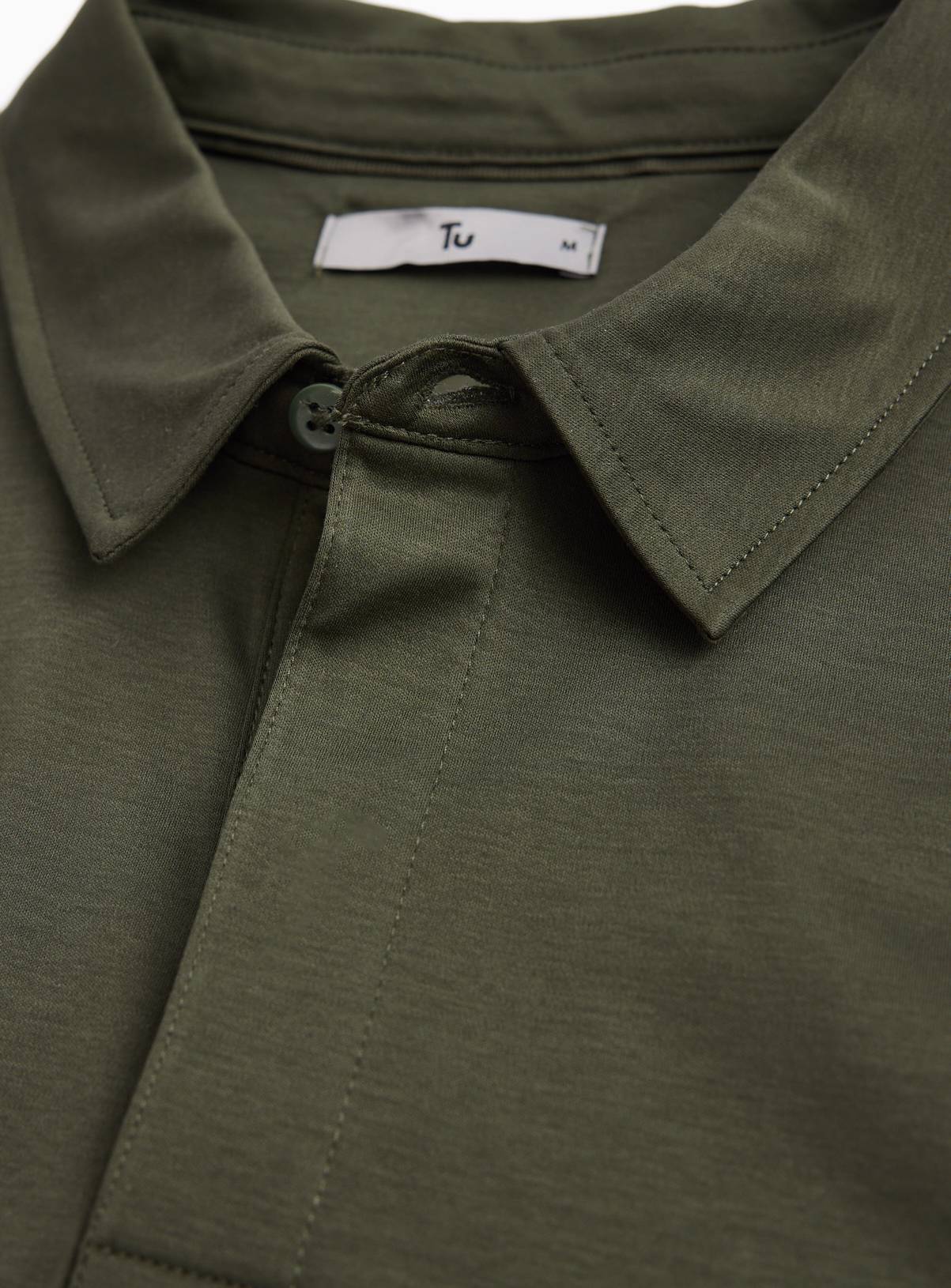 Khaki Supima Cotton Polo Shirt XL - Image 4