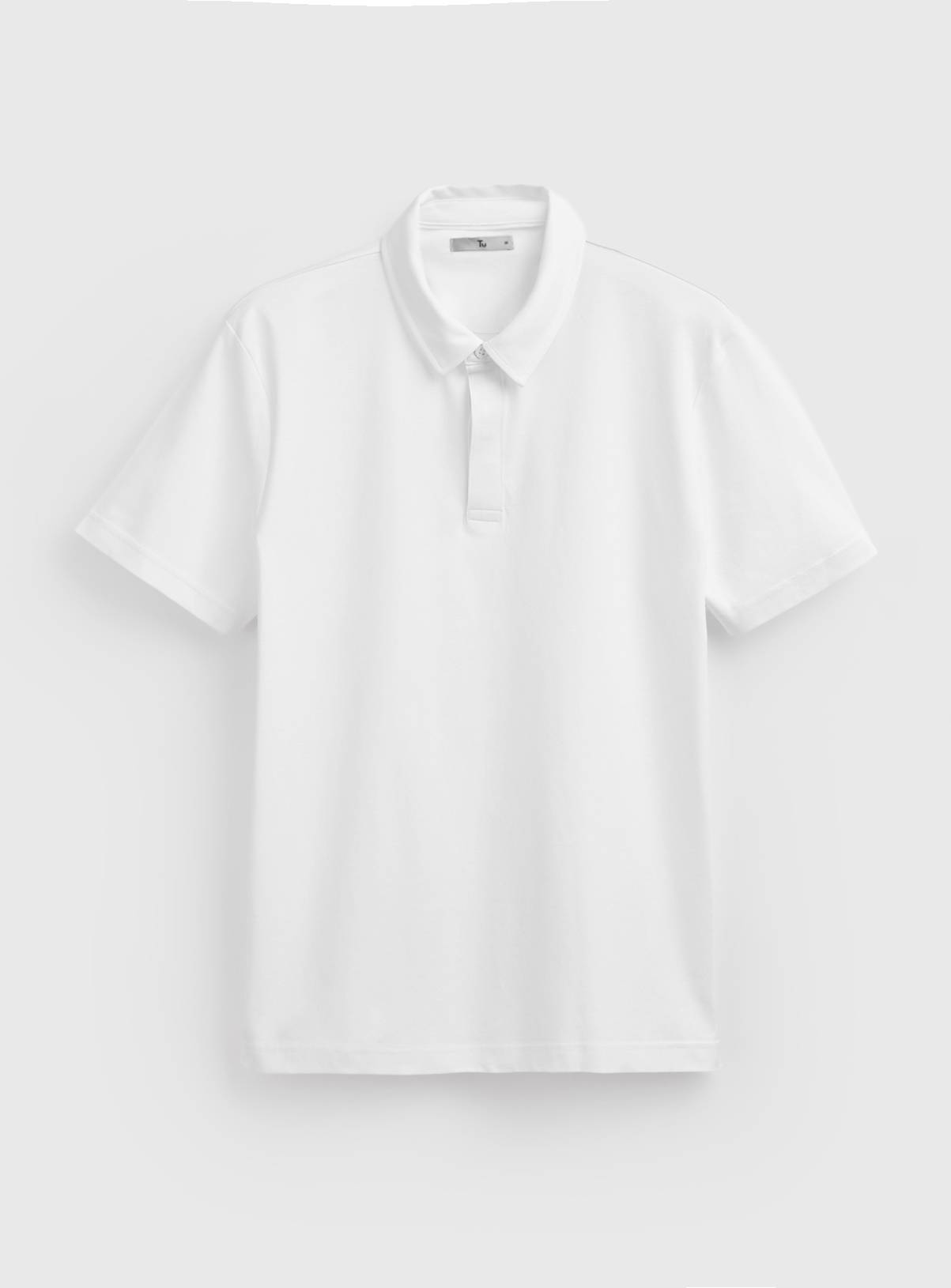 White Supima Cotton Polo Shirt XL - Image 3