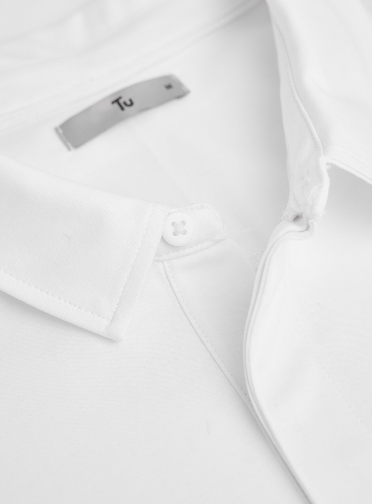 White Supima Cotton Polo Shirt XL - Image 4 thumbnail