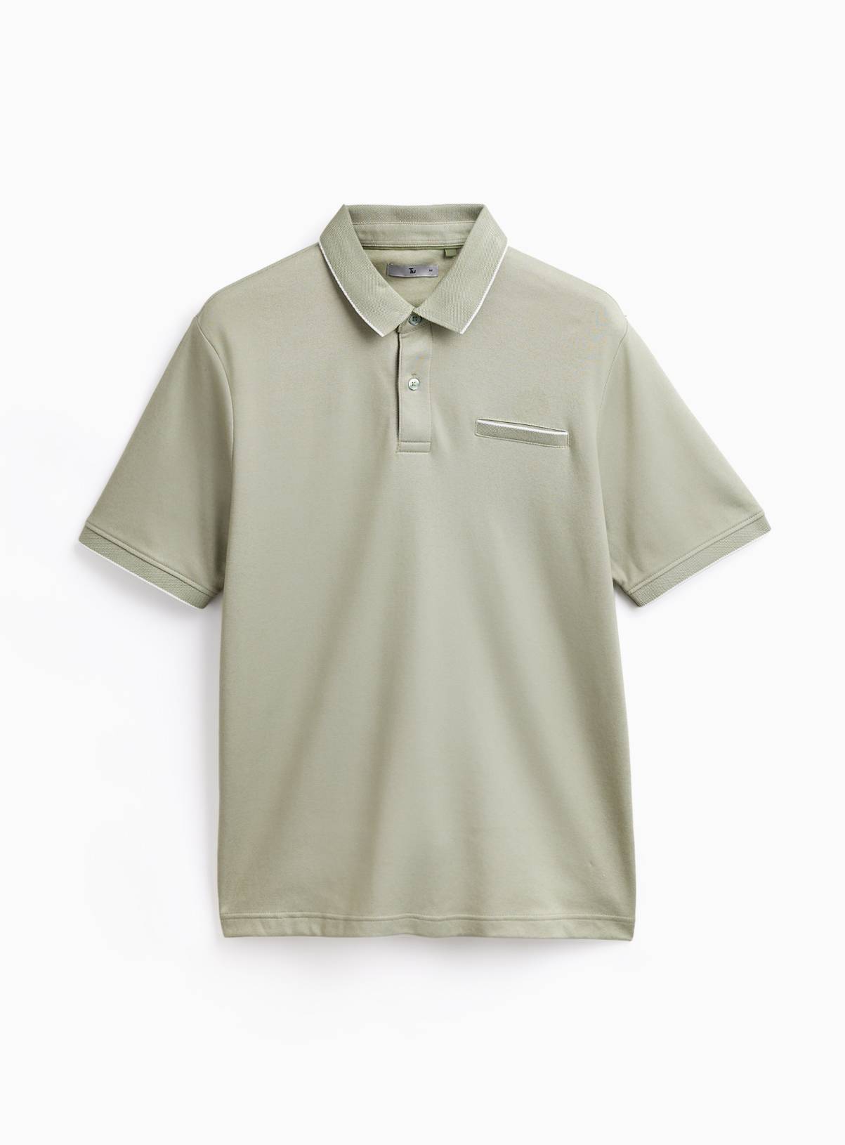 Green Two Tone Polo Shirt XXXXL - Image 2