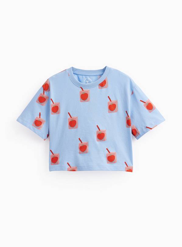 Blue Juice Carton Print T-Shirt 5-6 years