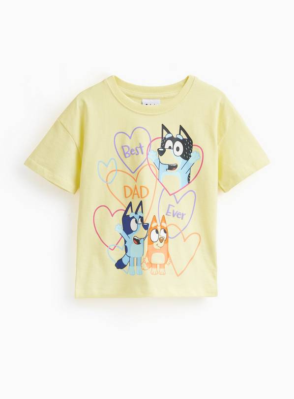 Yellow Bluey Best Dad Ever Graphic T-Shirt 6-7 years