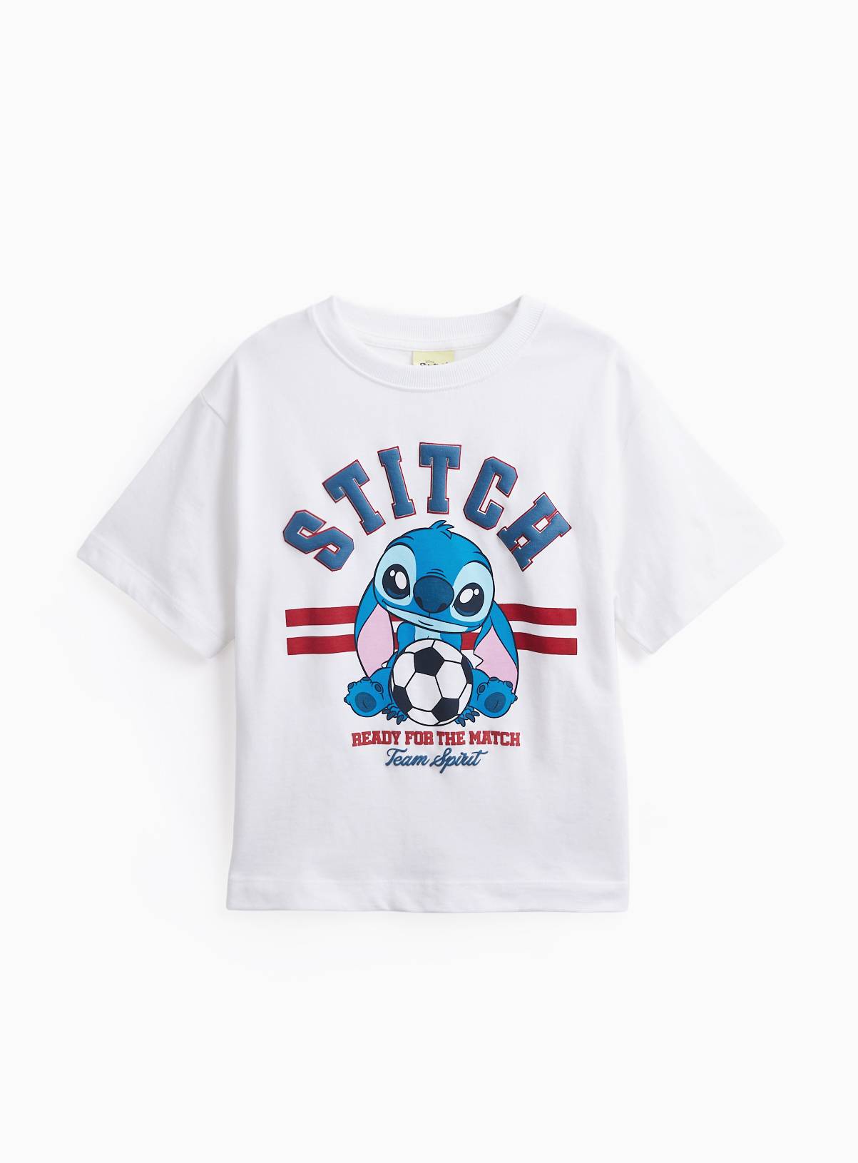 White Disney Lilo & Stitch Football Graphic T-Shirt 6 years - Image 1