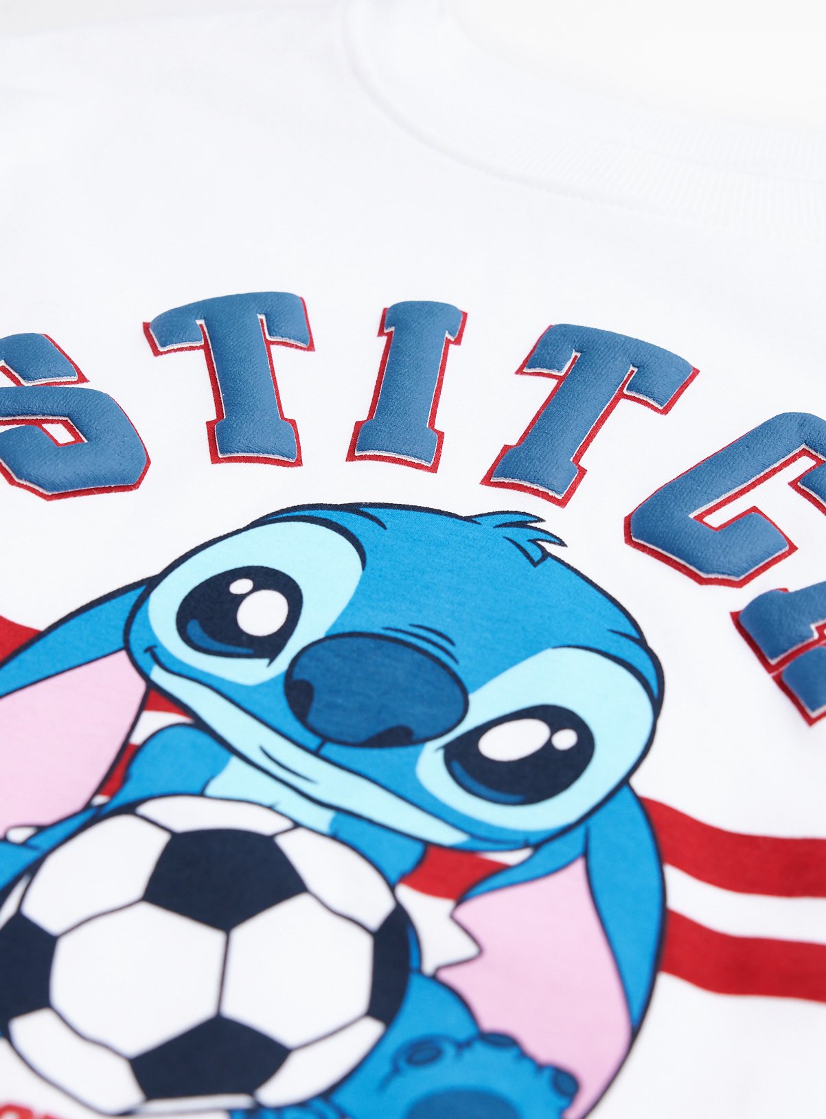 White Disney Lilo & Stitch Football Graphic T-Shirt 6 years - Image 2 thumbnail