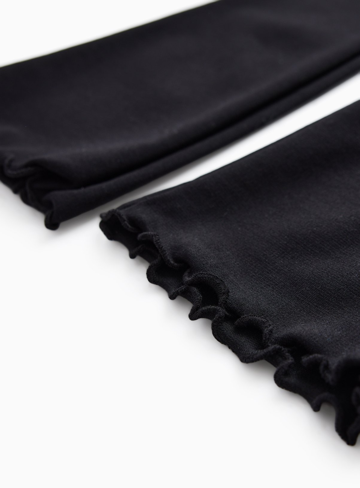 Black Lettuce Hem Leggings 2 Pack 5 years - Image 2 thumbnail