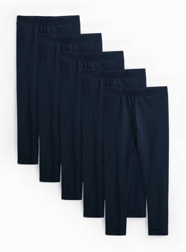 5 Pack Navy Leggings 5 years