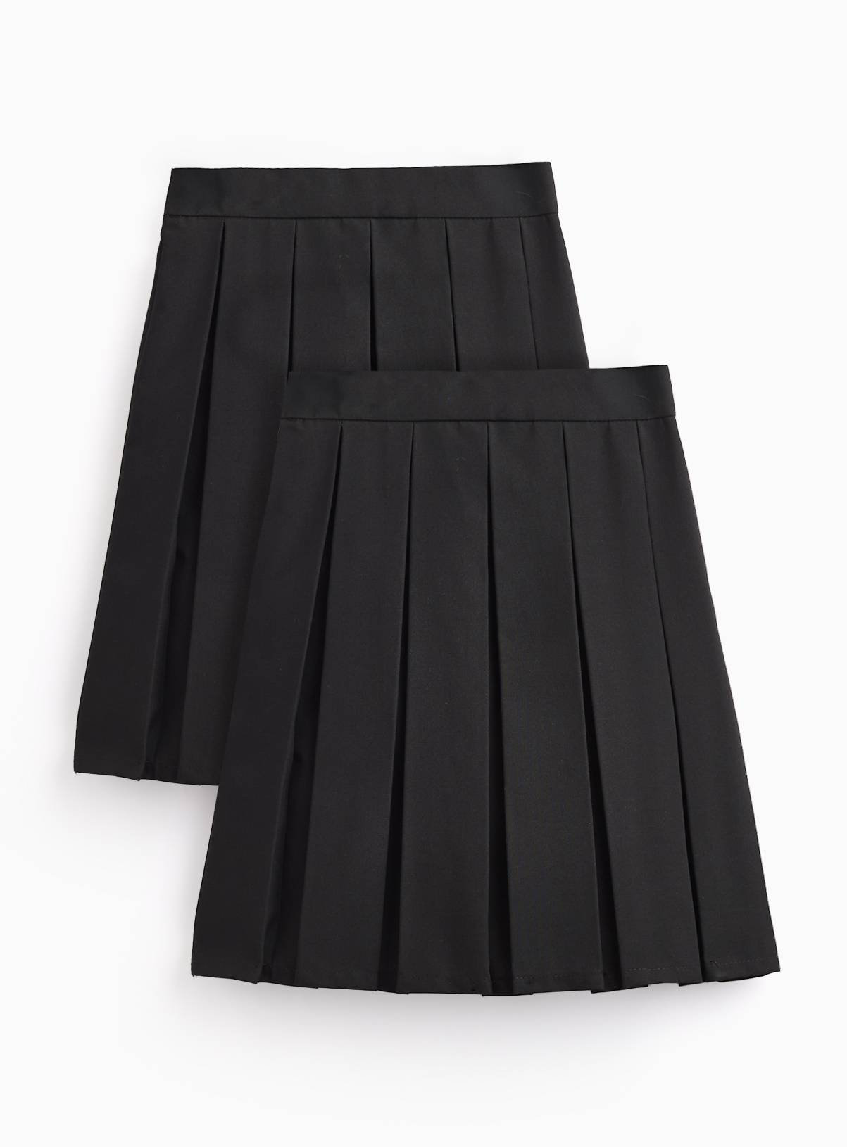 2 Pack Black Permanent Pleat Skirts Longer Length 4 years - Image 1
