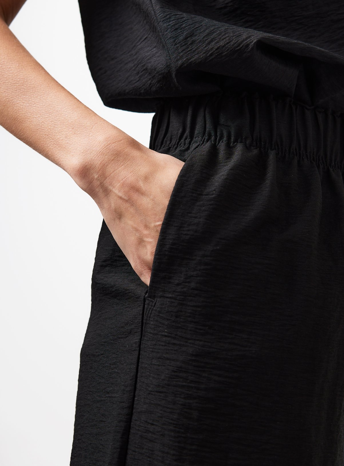Black Cropped Palazzo Leg Culottes M - Image 3 thumbnail