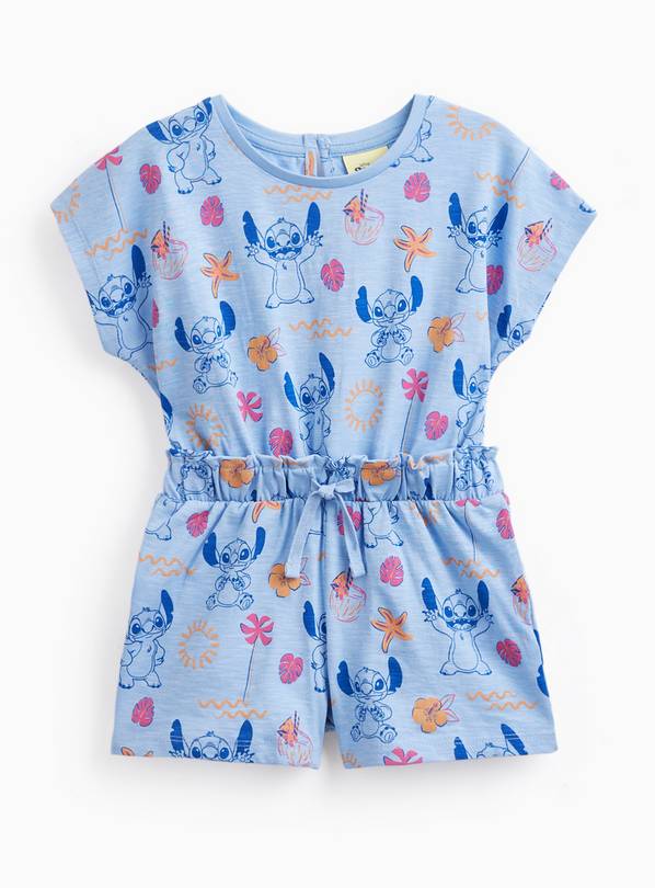 Blue Disney Lilo & Stitch Print Short Sleeve Playsuit 5-6 years
