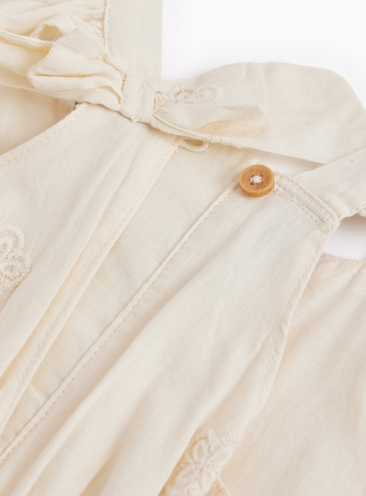 White Broderie Detail Strappy Jumpsuit 2-3 years - Image 2 thumbnail