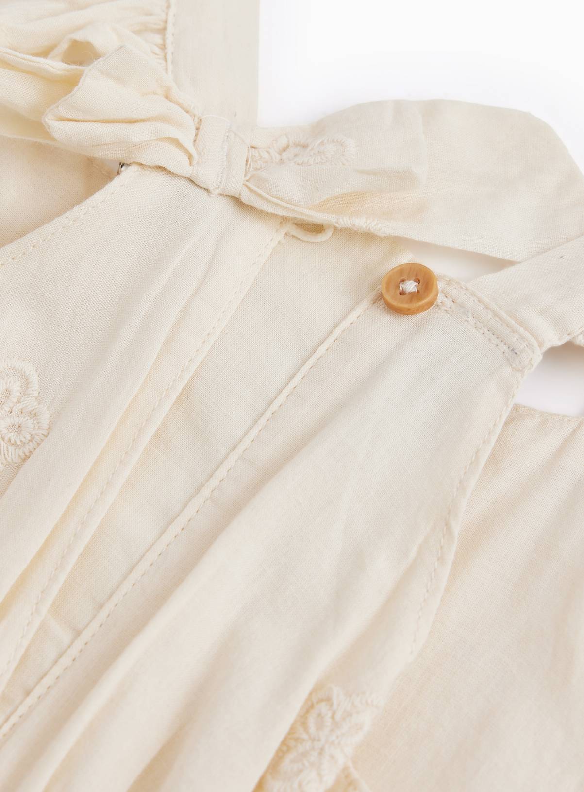 White Broderie Detail Strappy Jumpsuit 2-3 years - Image 2