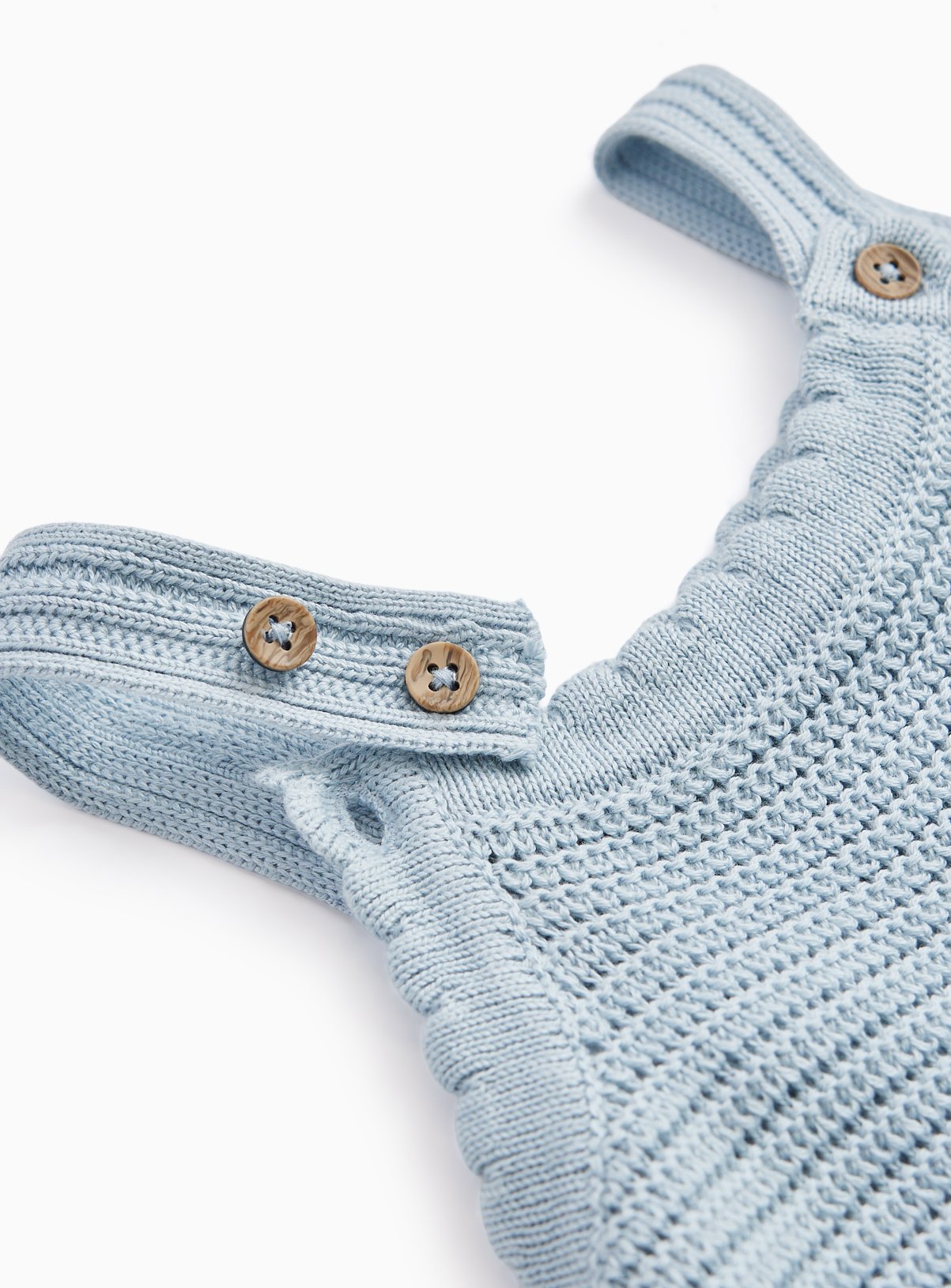 Blue Knitted Strappy Sleeveless Dress 3-6 months - Image 2 thumbnail