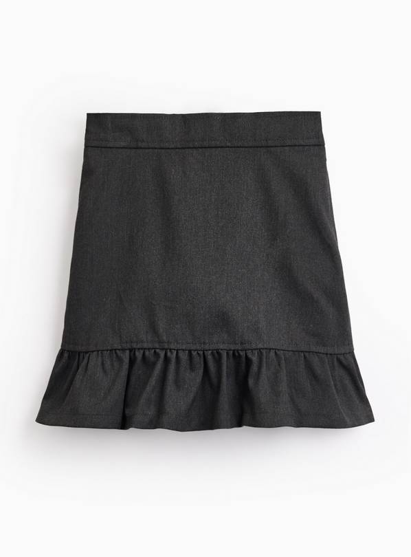 Grey Woven Ruffle Hem Skirt  6 years