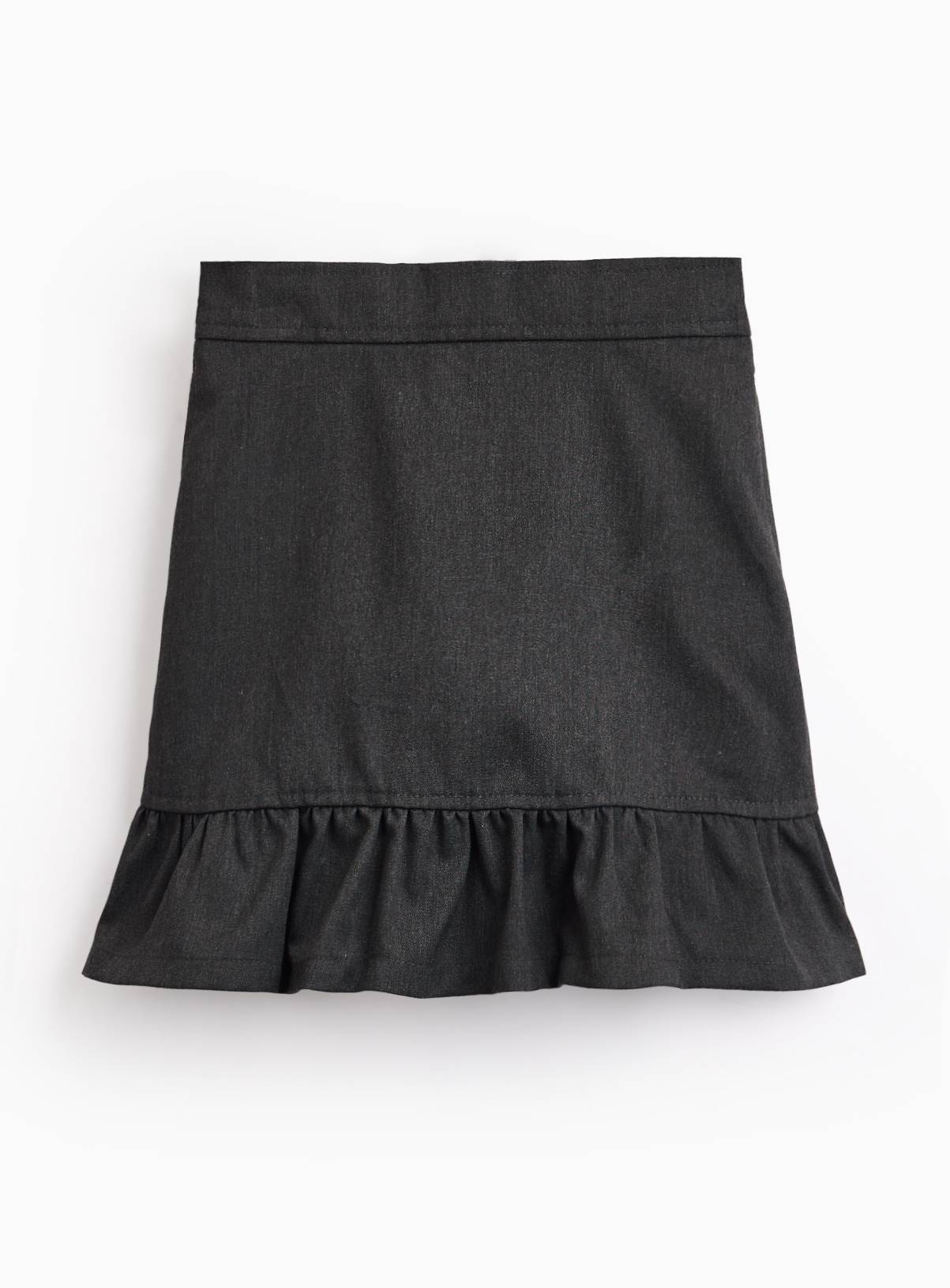 Grey Woven Ruffle Hem Skirt  11 years - Image 1
