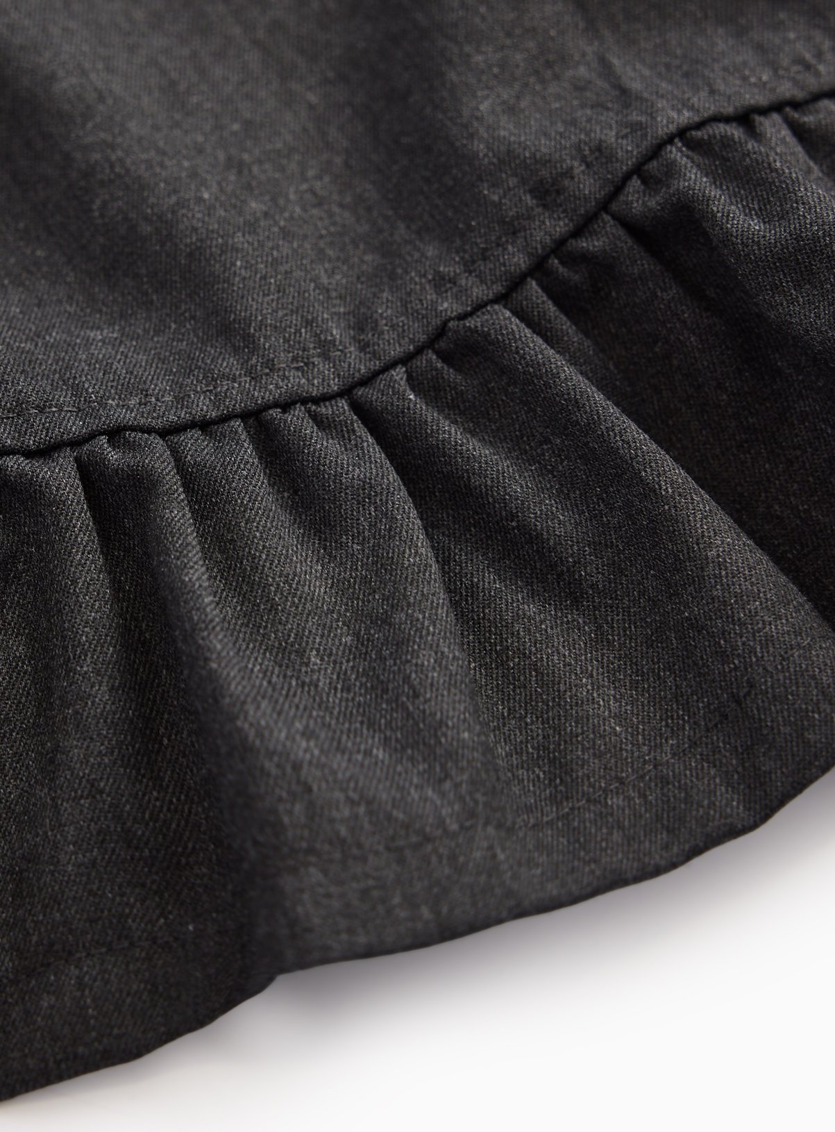 Grey Woven Ruffle Hem Skirt  11 years - Image 3 thumbnail
