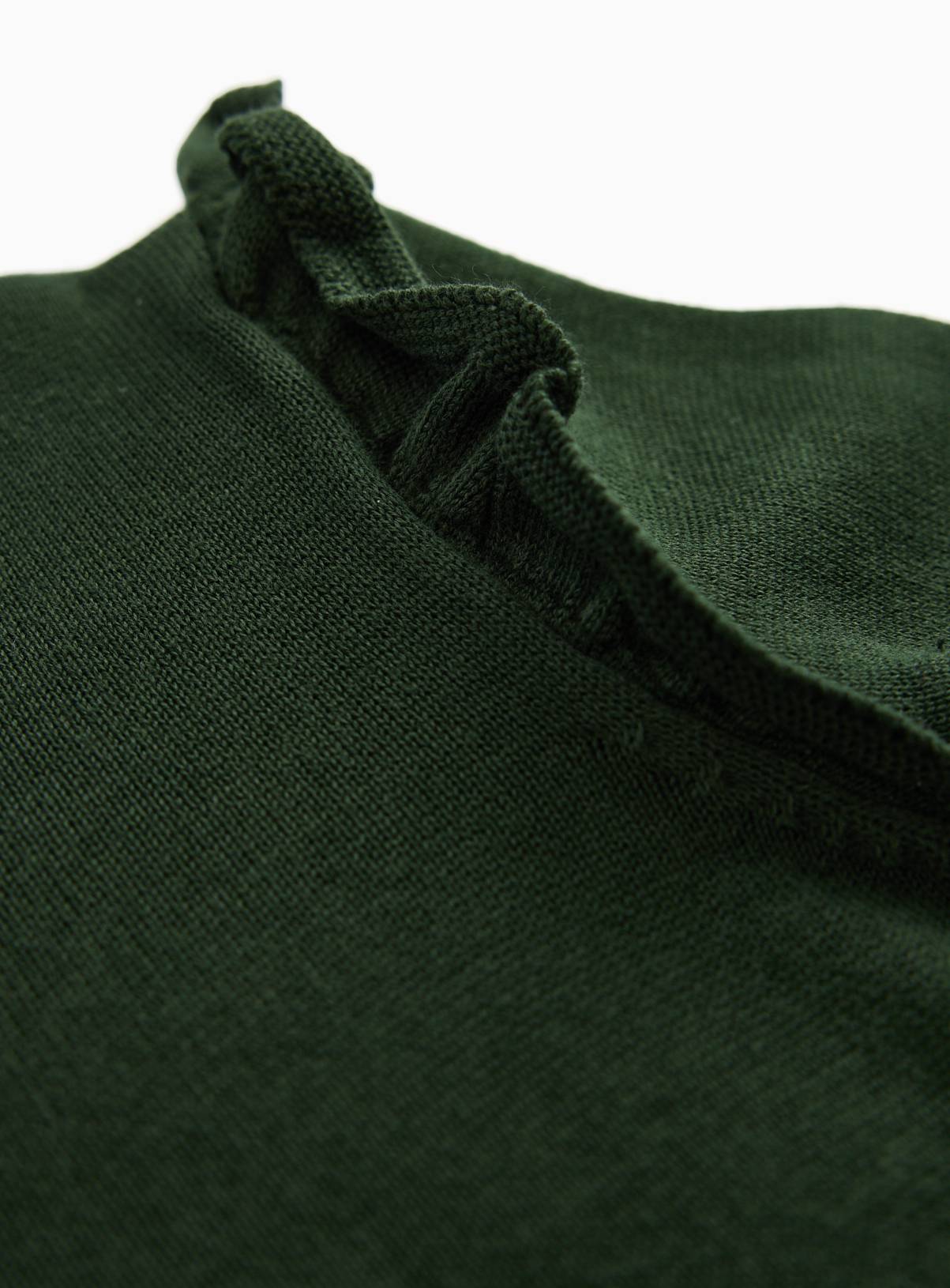 Green Knitted Cardigan with Frill Sleeve 5 years - Image 2