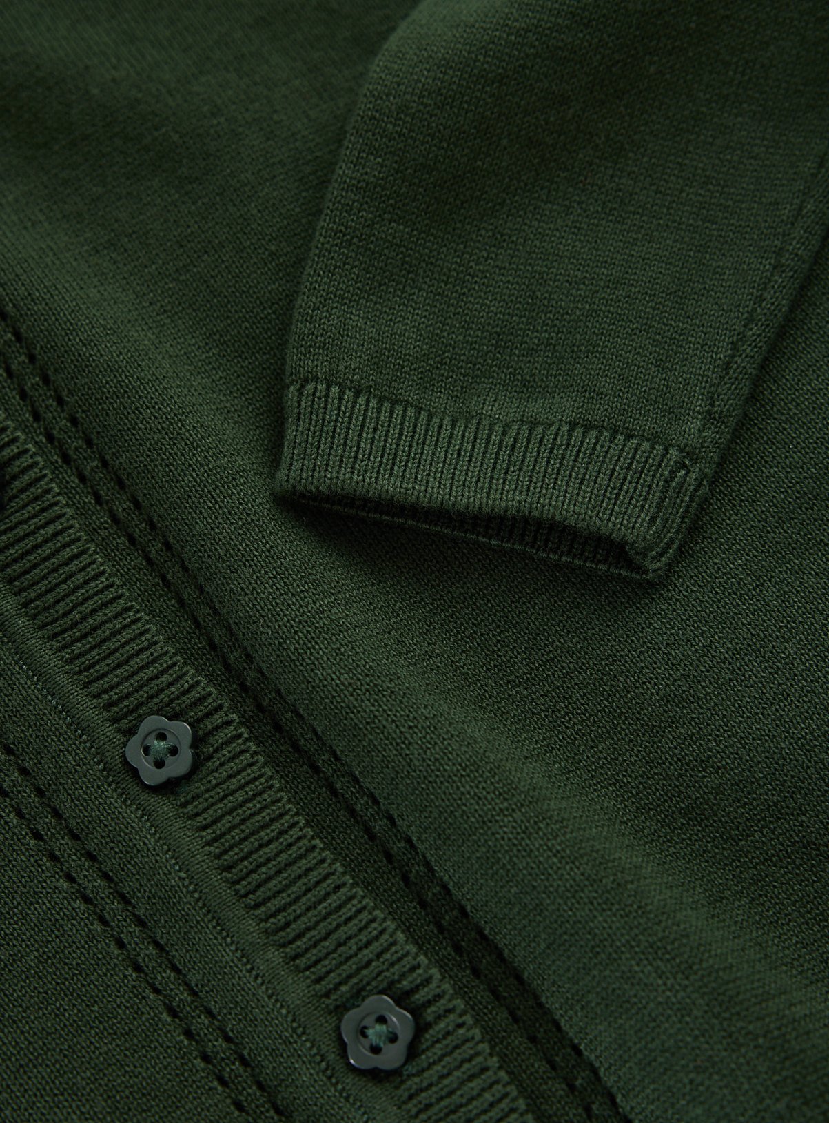 Green Knitted Cardigan with Frill Sleeve 5 years - Image 4 thumbnail