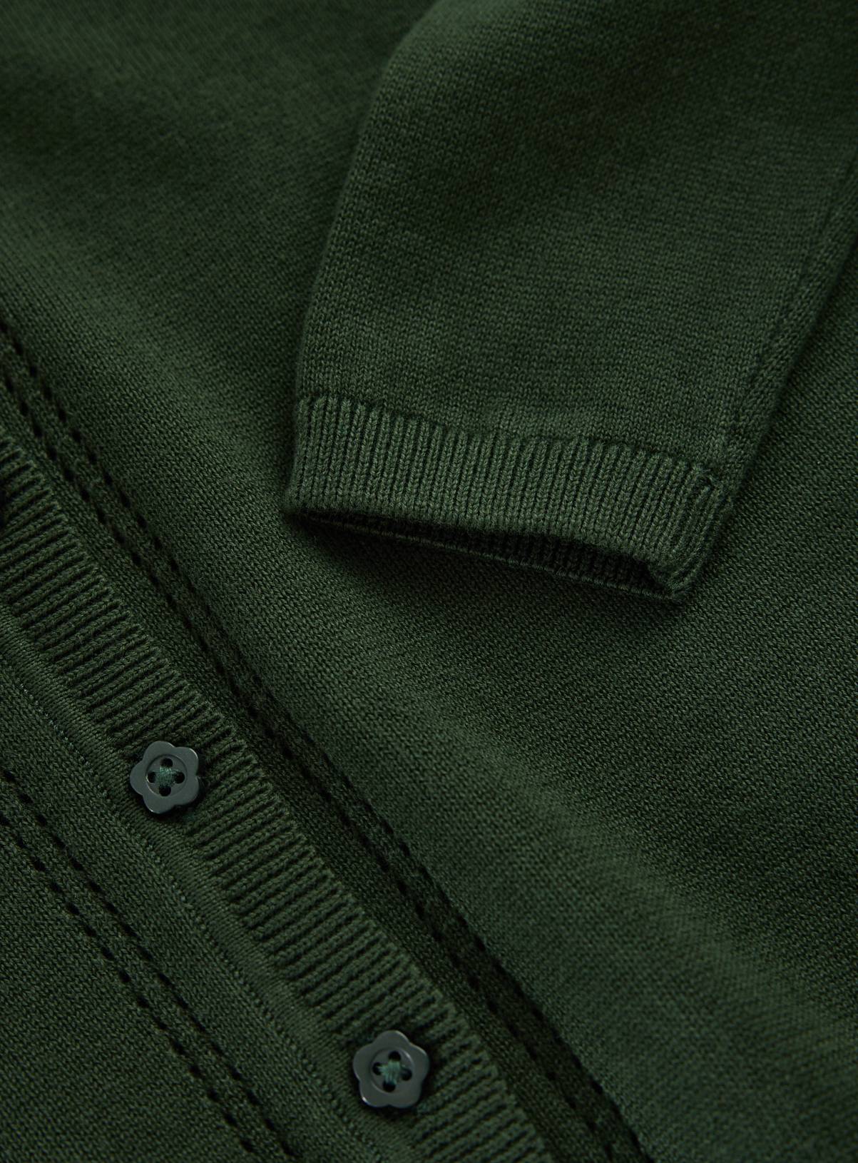 Green Knitted Cardigan with Frill Sleeve 5 years - Image 4