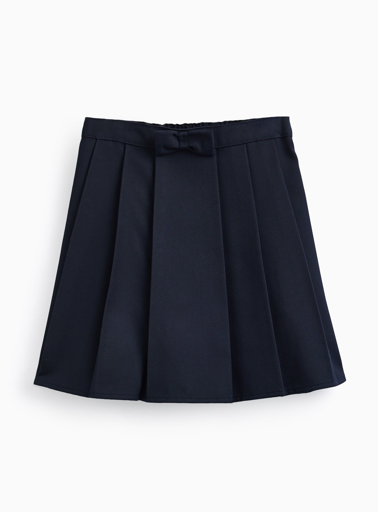 Navy Woven Bow Detail Pleated Skirt 4 years - Image 1 thumbnail