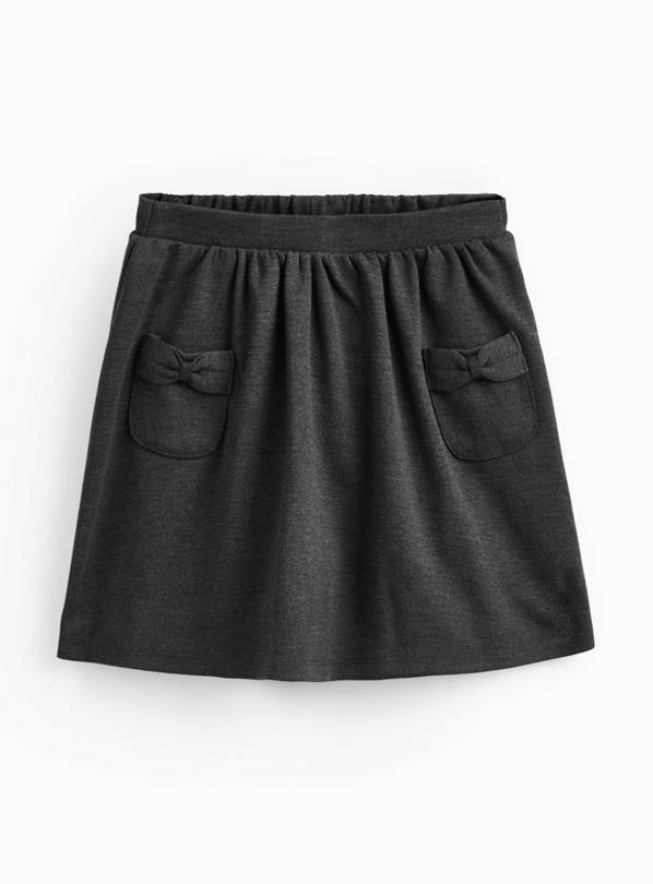 Grey Jersey Bow Pocket Detail Skirt 2 Pack 7 years
