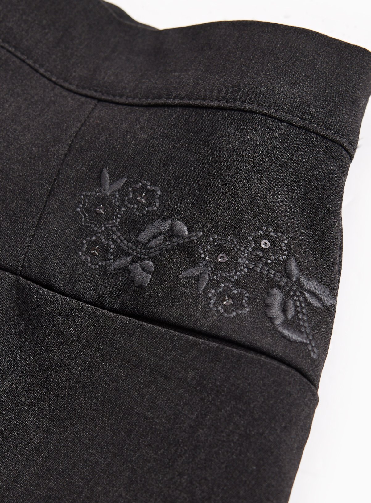 Grey Embroidered Skater Skirt  11 years - Image 2 thumbnail