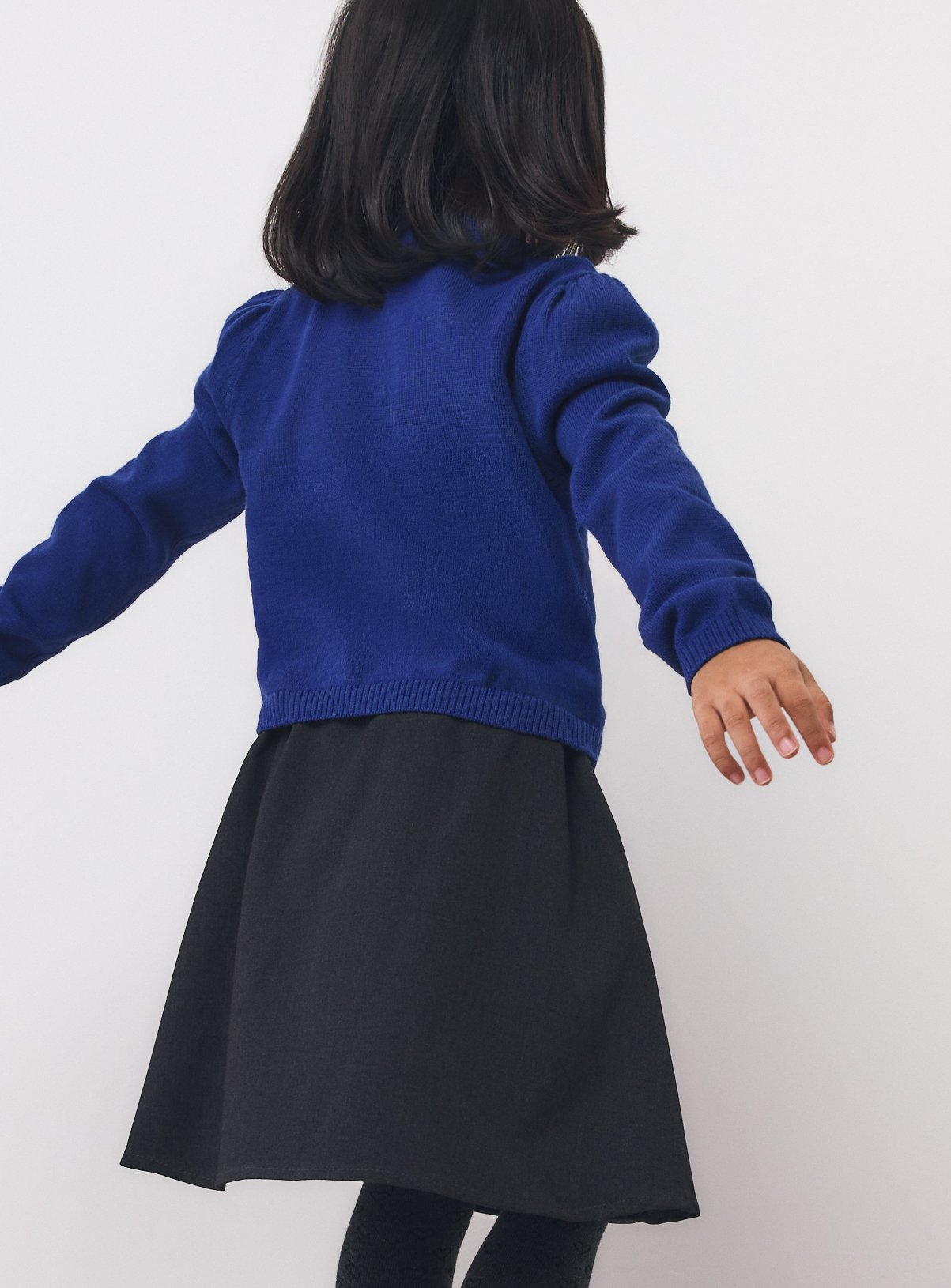 Grey Embroidered Skater Skirt  7 years - Image 6 thumbnail