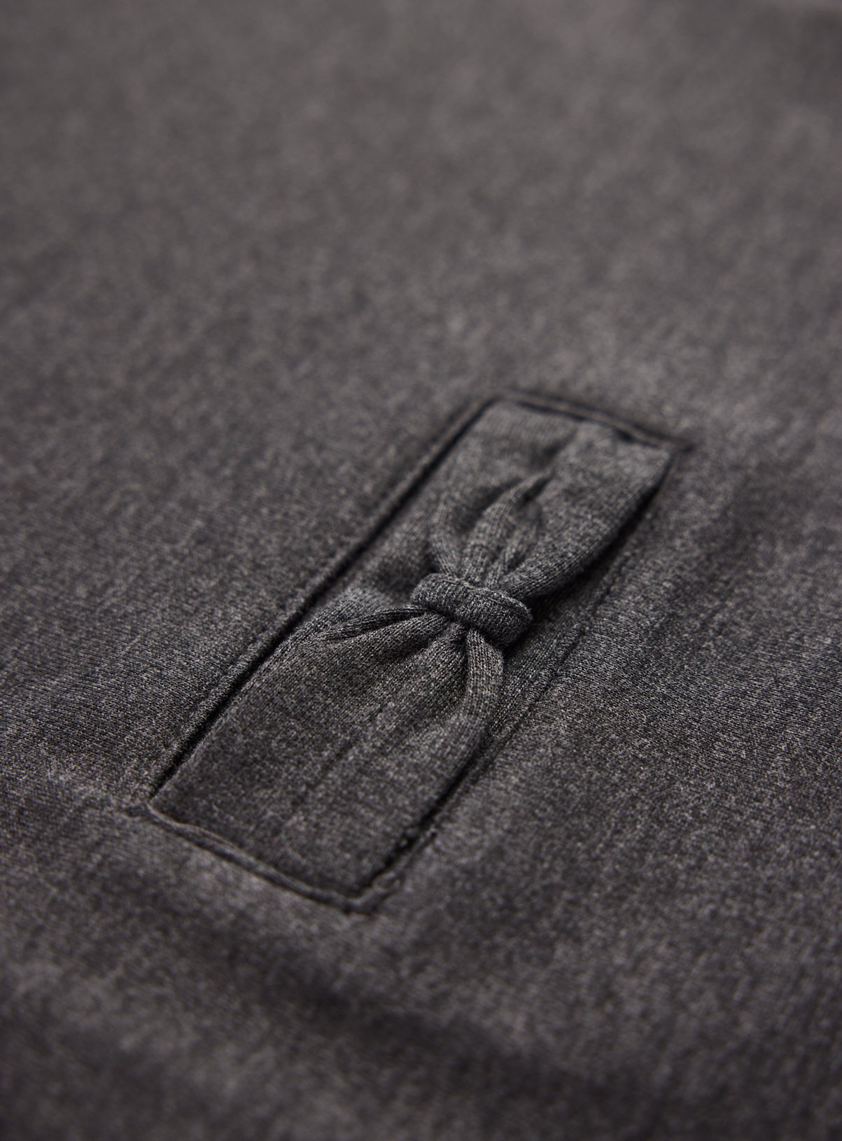 Grey Jersey Mock Collar Bow Pocket School Pinafore 11 years - Image 2 thumbnail