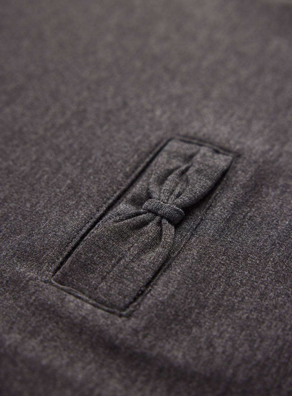 Grey Jersey Mock Collar Bow Pocket School Pinafore 11 years - Image 2