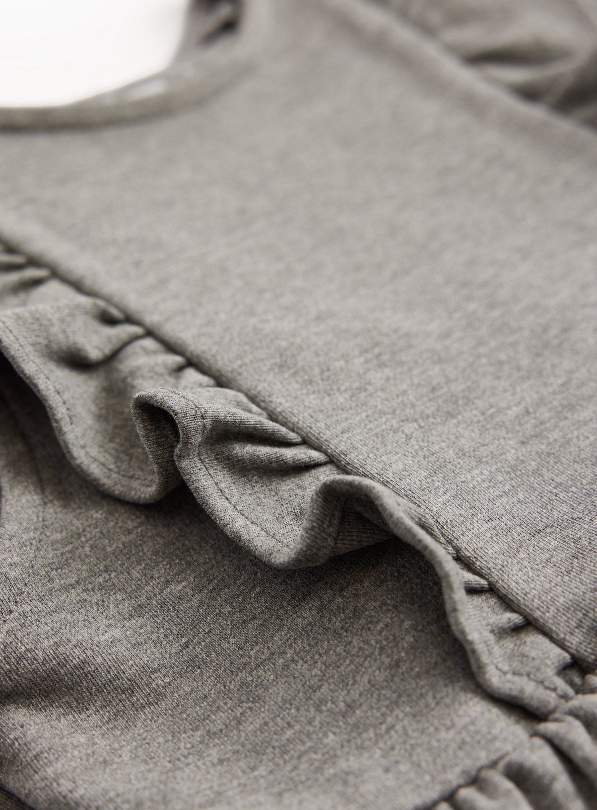 Grey Jersey Ruffle Detail Pinafore Dress 4 years - Image 2 thumbnail
