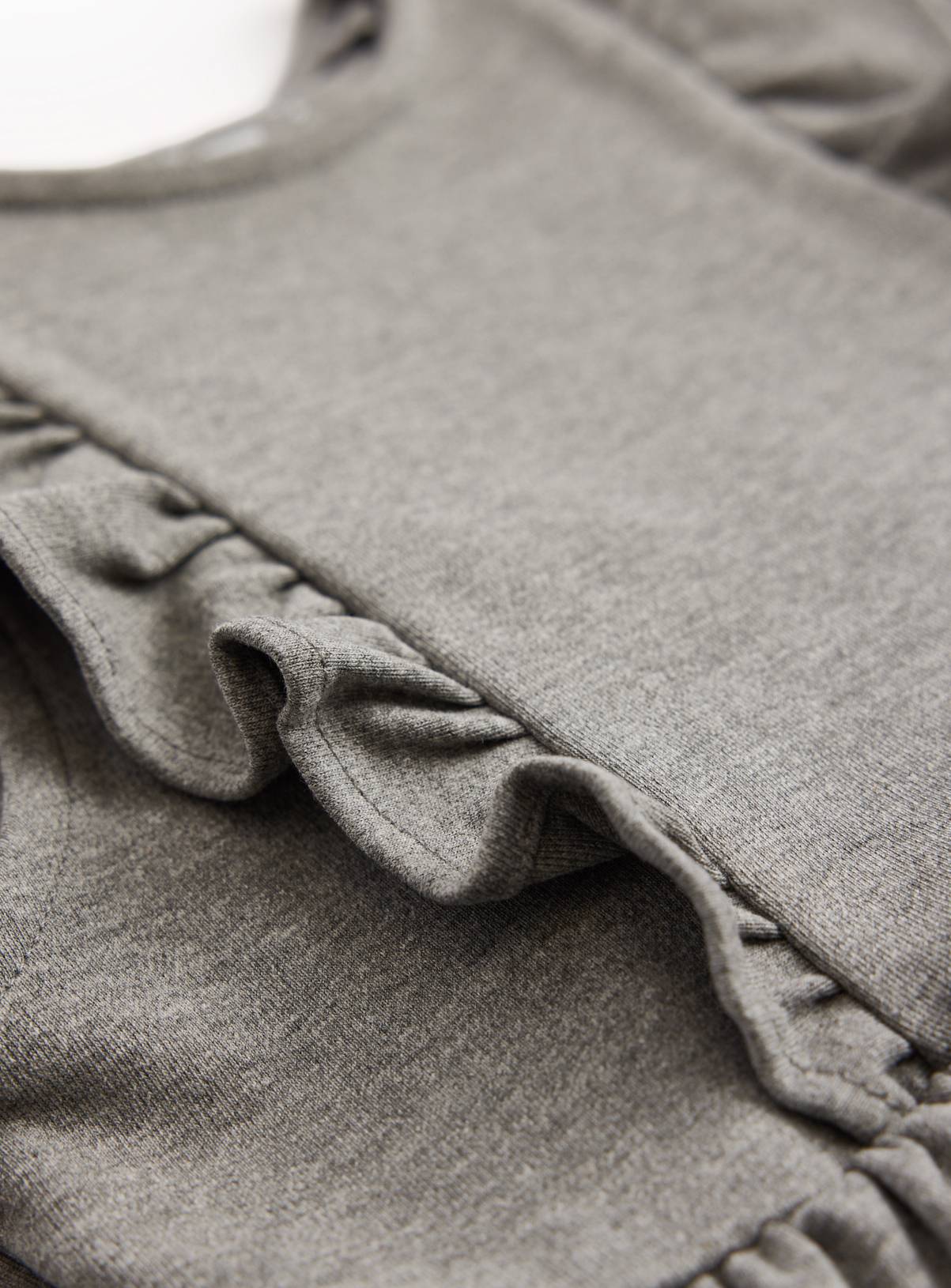 Grey Jersey Ruffle Detail Pinafore Dress 4 years - Image 2