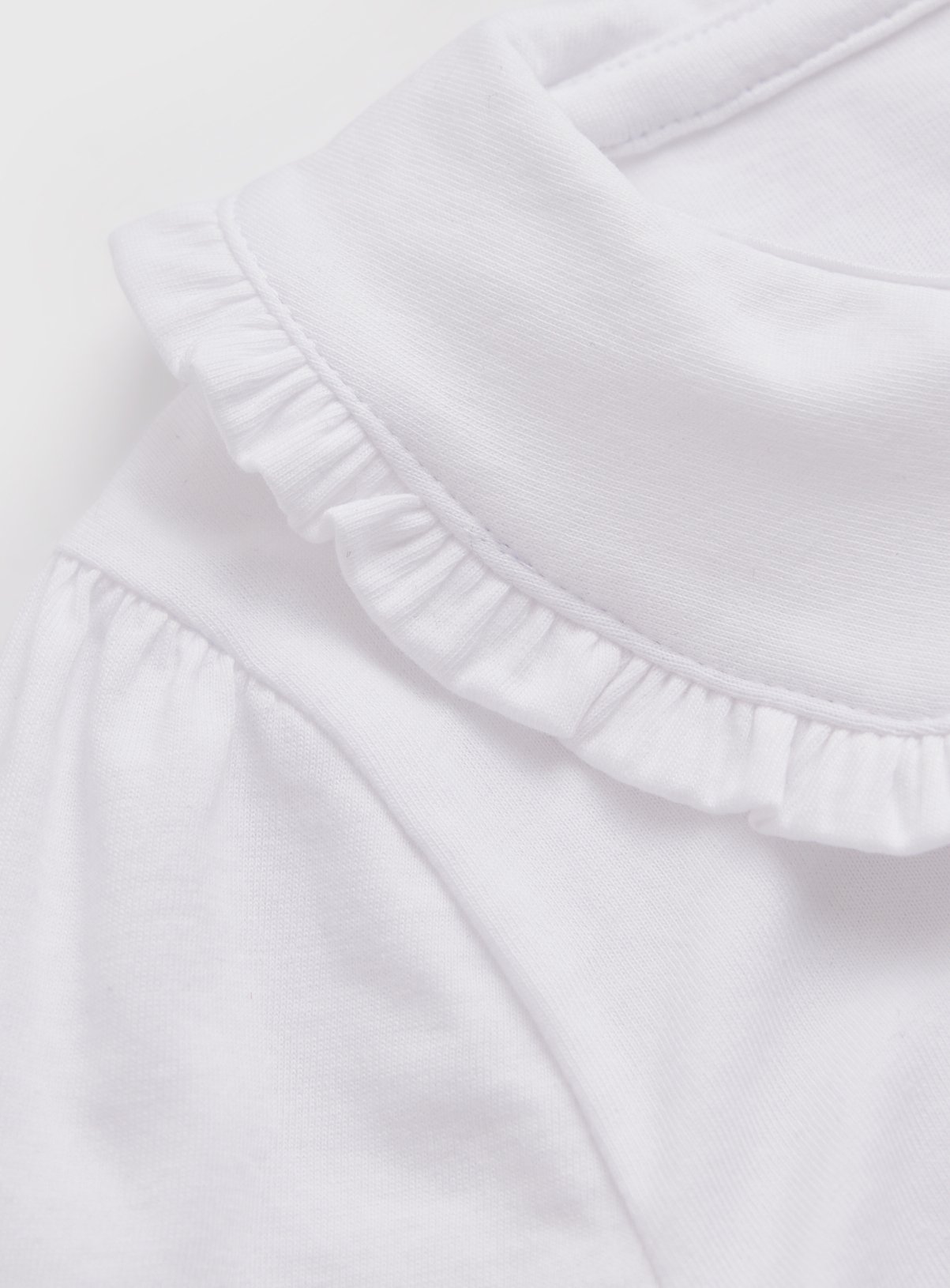 White Wide Collar Long Sleeve Polo Shirt 7 years - Image 2 thumbnail