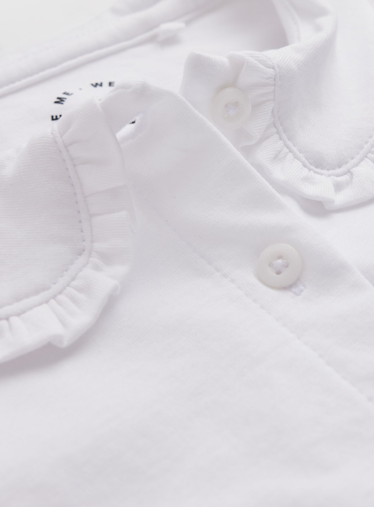White Wide Collar Long Sleeve Polo Shirt 7 years - Image 3 thumbnail