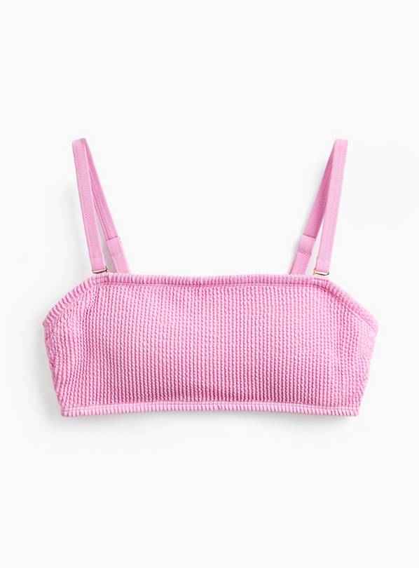 Pink Crinkle Bandeau Bikini Top 12