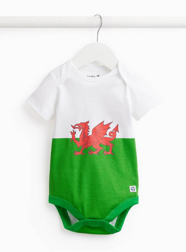 Wales National Flag Print Bodysuit Newborn