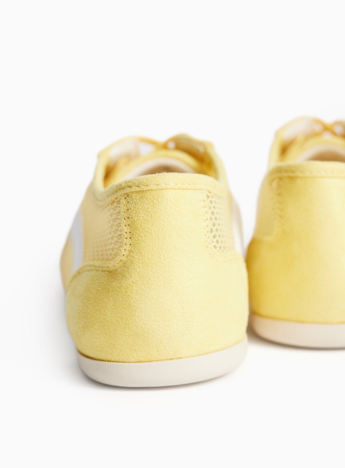 Yellow Mesh Detail Low Profile Trainers 3 - Image 4 thumbnail