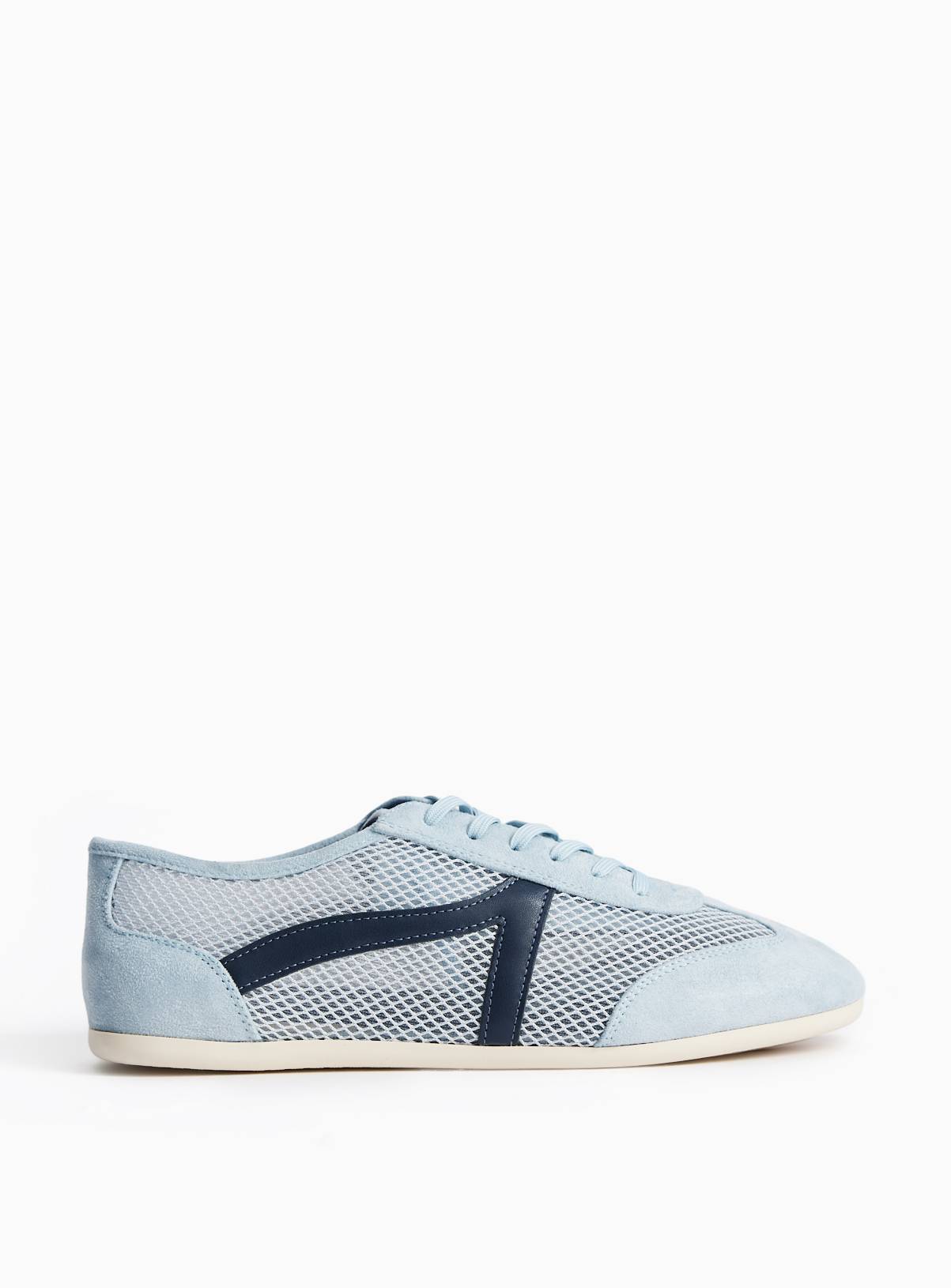 Blue Mesh Detail Low Profile Trainers 6 - Image 1