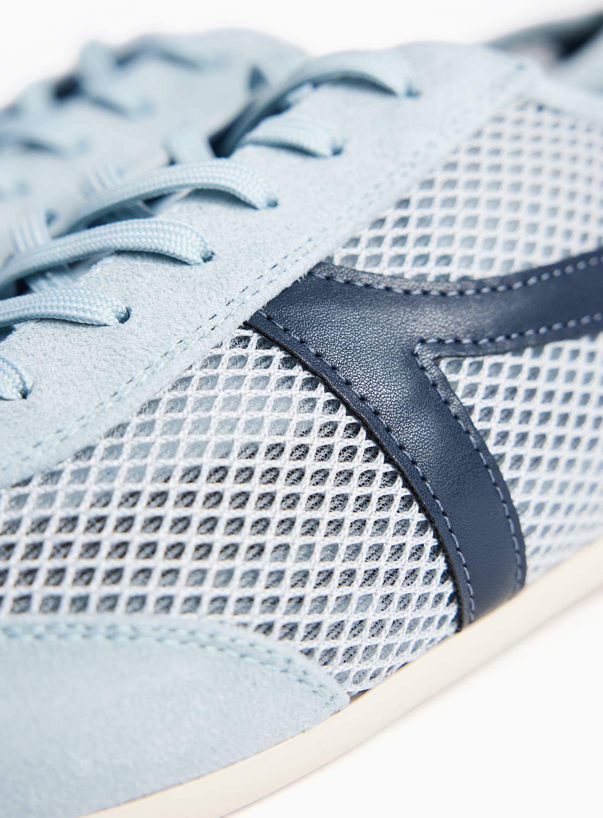 Blue Mesh Detail Low Profile Trainers 6 - Image 3