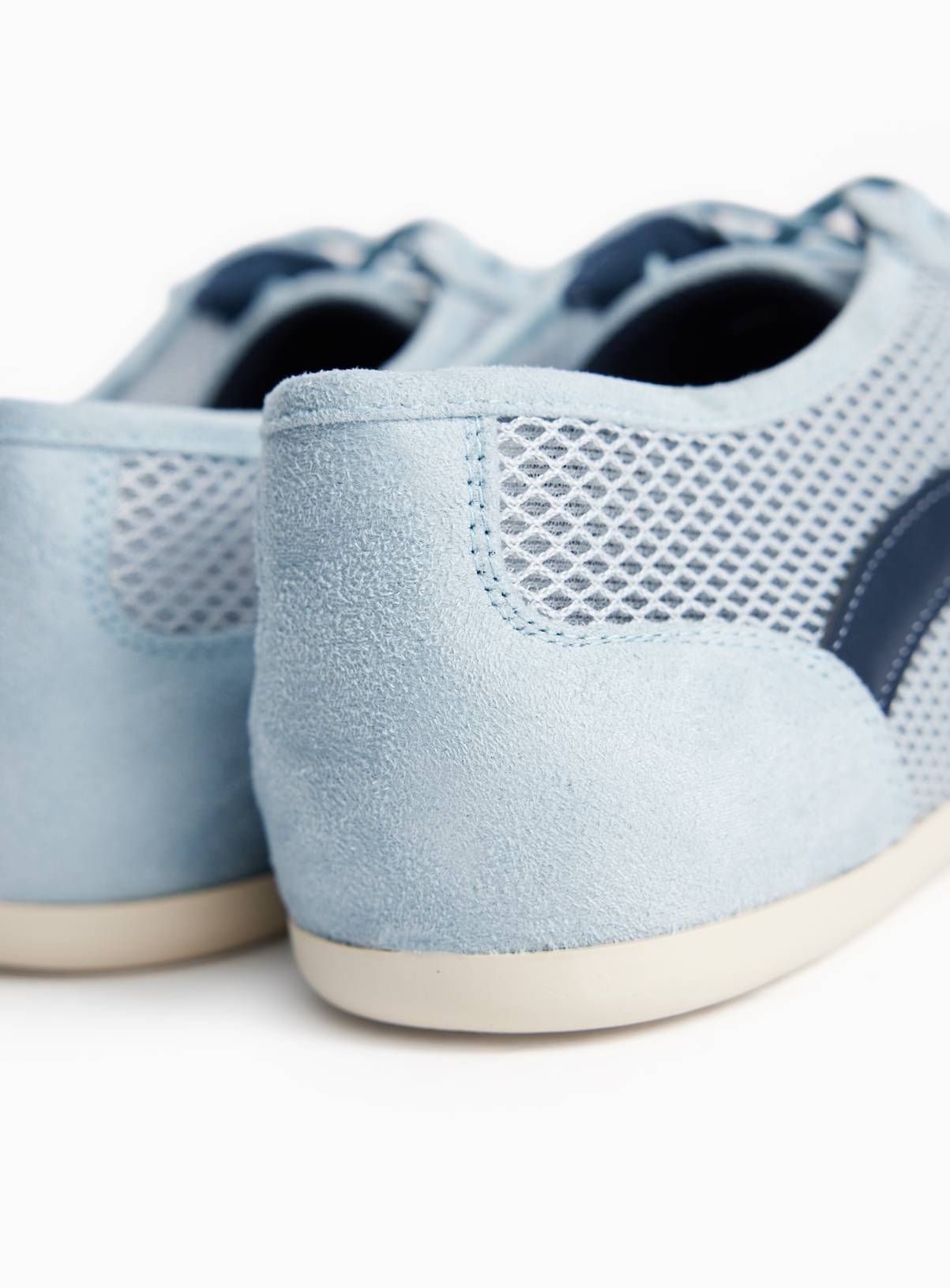 Blue Mesh Detail Low Profile Trainers 6 - Image 4