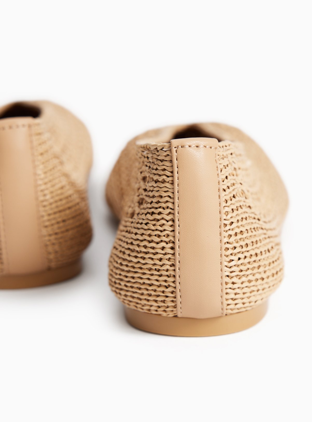 Neutral Raffia Effect Ballerina Shoes 3 - Image 5 thumbnail