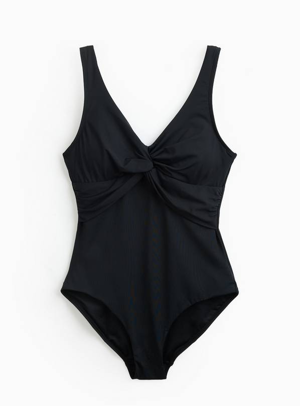 Black Twist Front Swimsuit 10