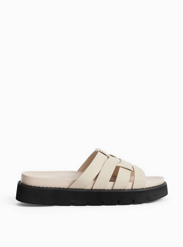 Neutral Velcro Cage Footbed Sandals 4