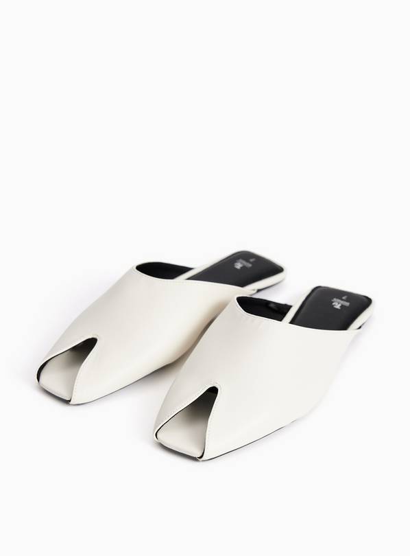 Bone Cream Peep Toe Mule 3