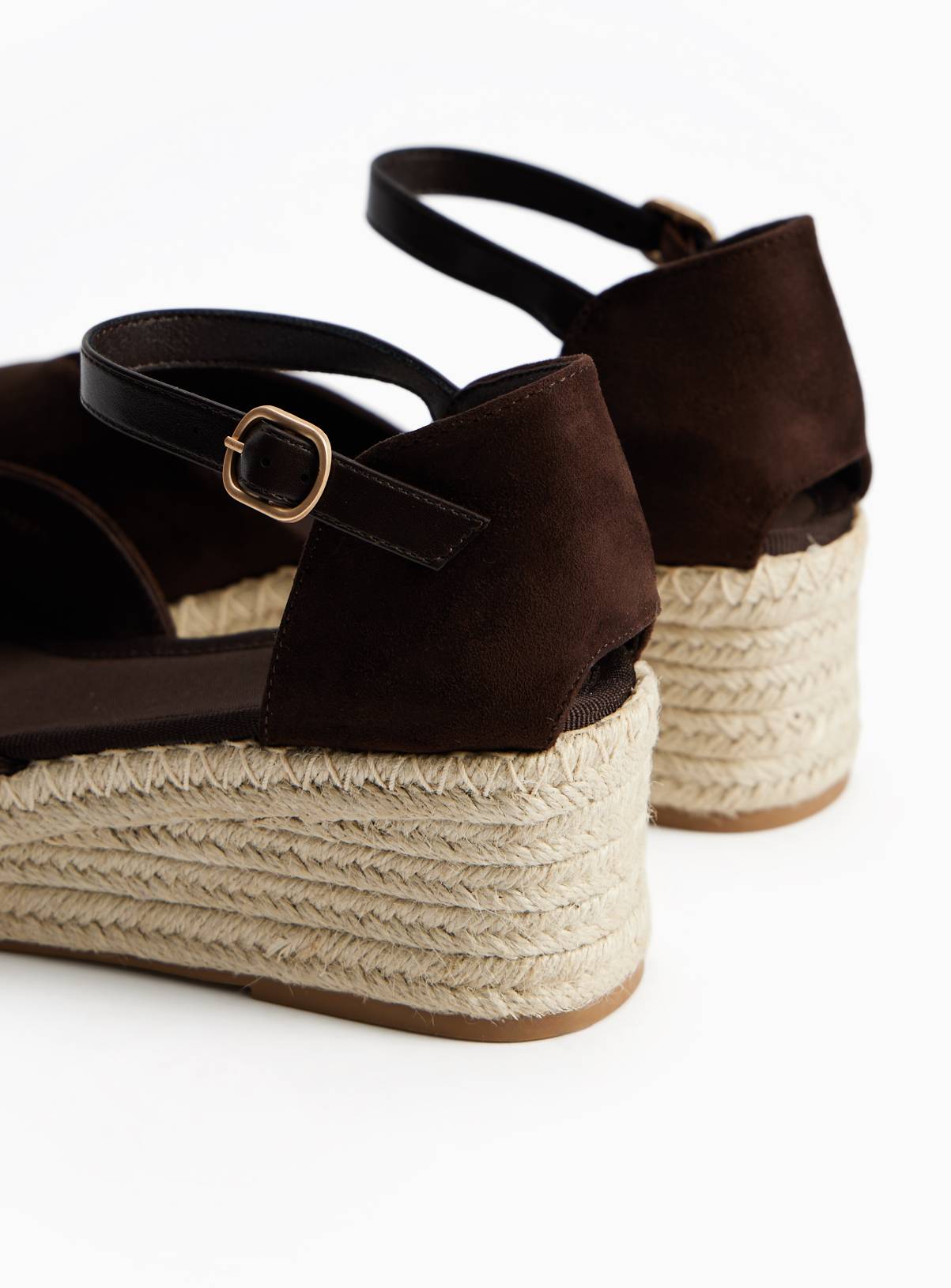 Brown Wedge Espadrille Sandals 5 - Image 4