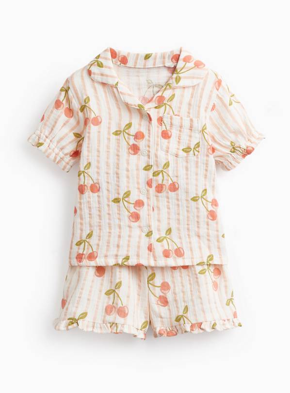 Cherry Stripe Shortie Pyjama Set 2-3 years