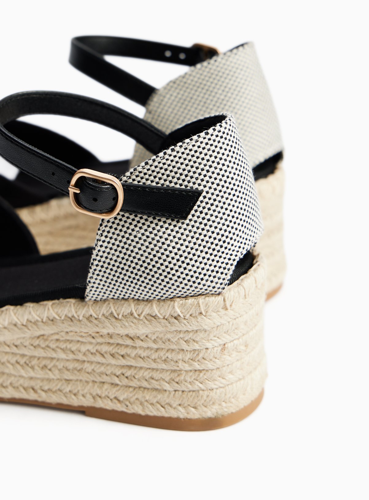 Black Wedge Espadrille Sandals 5 - Image 4 thumbnail