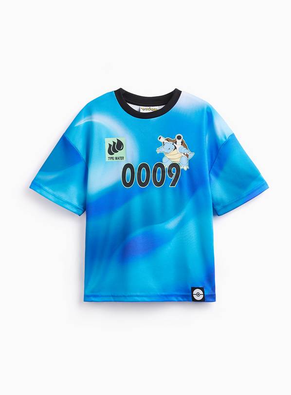 Blue Pokemon Blastoise Print T-Shirt 9 years