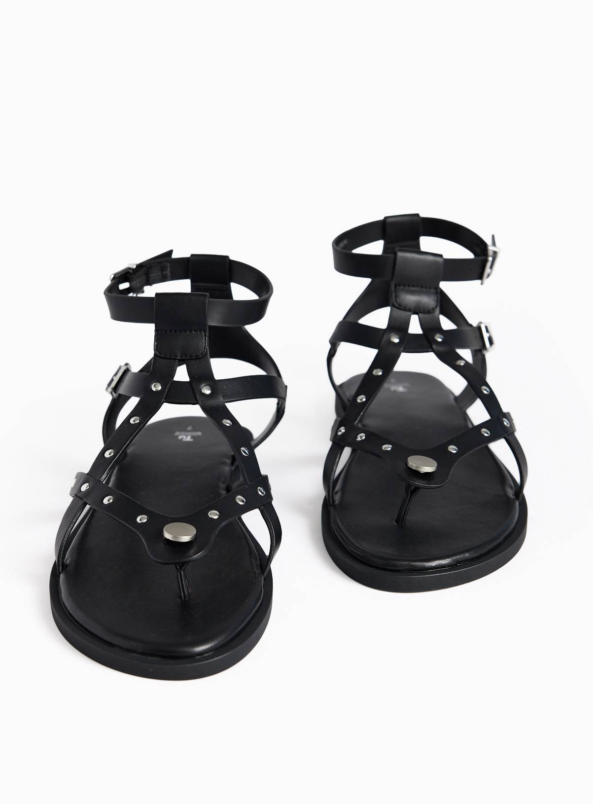 Black Studded Gladiator Sandals 3 - Image 1