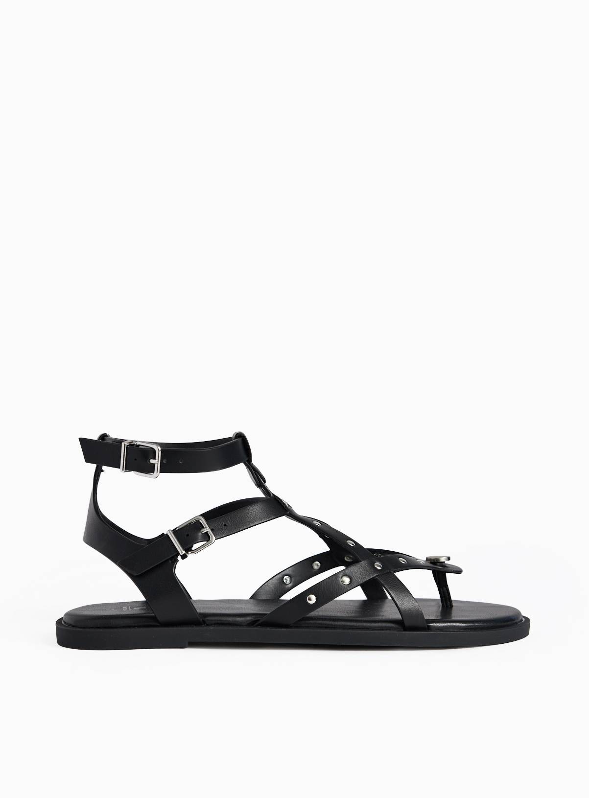 Black Studded Gladiator Sandals 3 - Image 2
